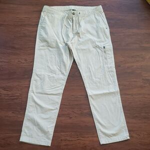 Vuori Women's Sesame Chic Feminine Trendy Retro Ripstop Athleisure Pants Size XL